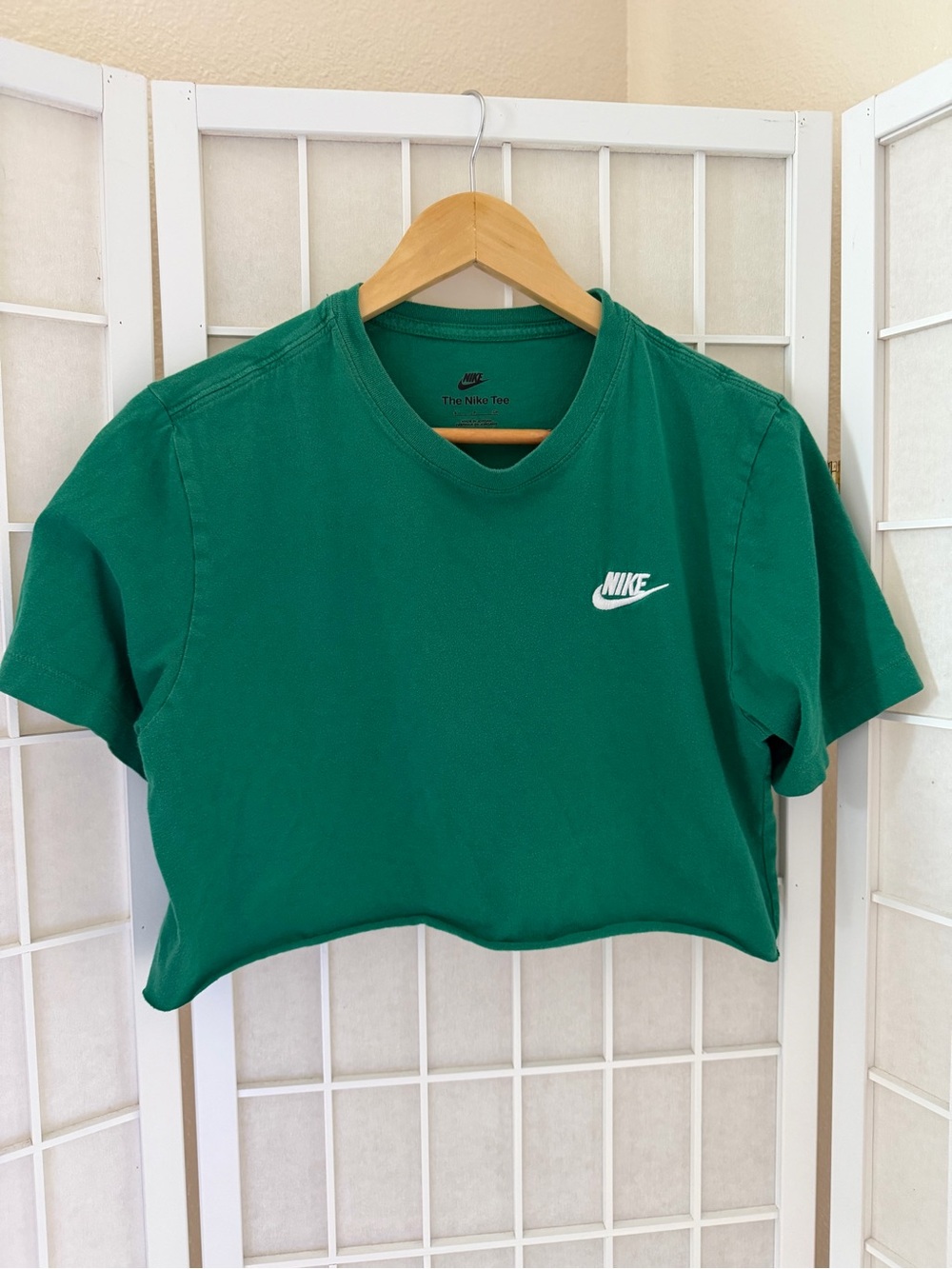 Nike Green Cropped Tee T-Shirt Small